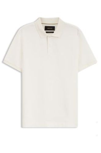 Polo Regular en jacquard de coton et de soie - Boss - Modalova
