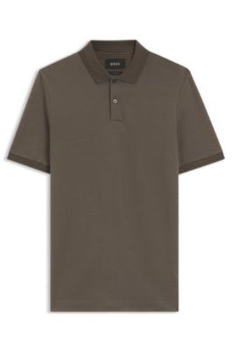 Polo Regular en jacquard de coton et de soie - Boss - Modalova