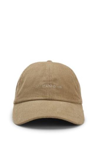 Casquette en doux velours de coton côtelé à logo brodé - HUGO - Modalova