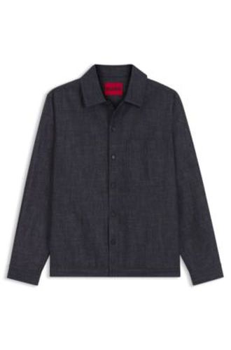 Chemise Oversize en denim de coton indigo - HUGO - Modalova