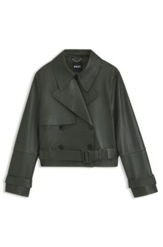 Veste en cuir style trench - Boss - Modalova