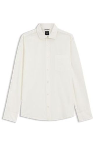 Chemise coupe décontractée en popeline de coton à l’esprit héritage - Boss - Modalova