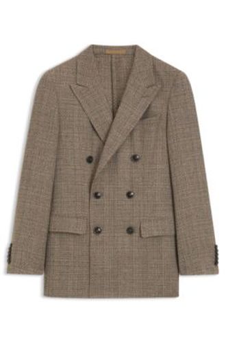 Veste Regular en soie et laine vierge - Boss - Modalova