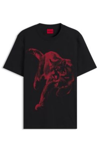 T-shirt en jersey de coton à imprimé graphique - HUGO - Modalova