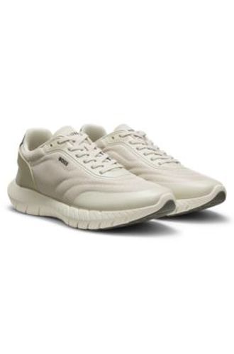 Baskets inspirées des chaussures de course avec finitions en cuir - Boss - Modalova