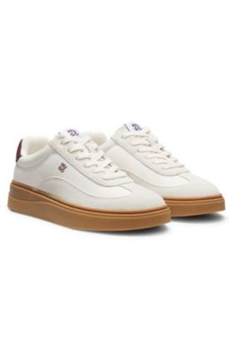 Baskets en cuir suédé et en toile avec logos - HUGO - Modalova