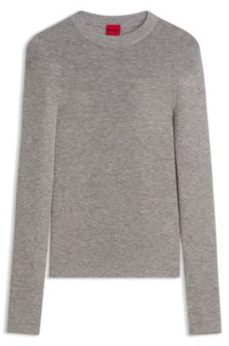 Pull Slim en laine mélangée à du cachemire - HUGO - Modalova