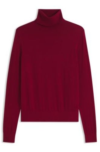 Pull à col roulé en laine mélangée et cachemire - HUGO - Modalova