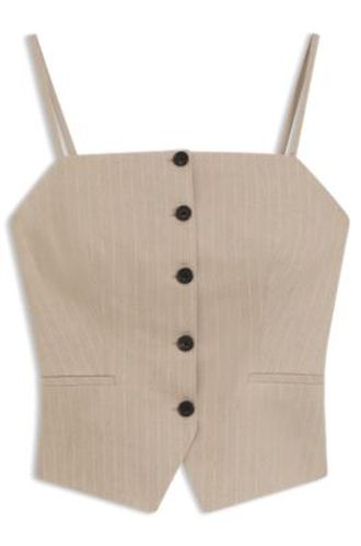 Top Slim style gilet à rayures tennis brillantes - HUGO - Modalova