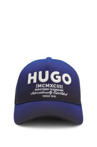 Casquette en twill de coton à logo brodé en relief - HUGO - Modalova