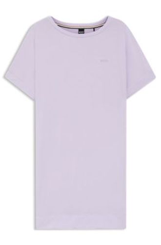 Robe de nuit en jersey stretch à logo imprimé - Boss - Modalova