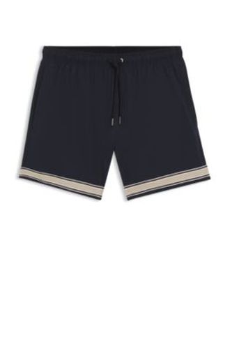 Short de bain en tissu stretch avec garniture en ruban et cordon de serrage - Boss - Modalova