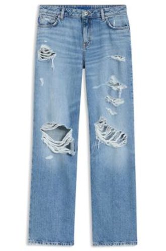 Jean Baggy en denim usé bleu - HUGO - Modalova