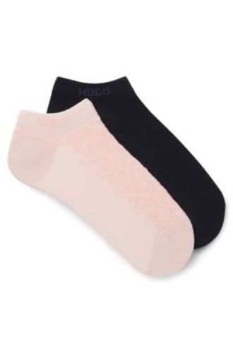 Lot de deux paires de chaussettes longueur cheville en coton mélangé - HUGO - Modalova
