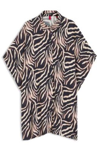 Robe de plage imprimée avec bordure à logo empilé - HUGO - Modalova