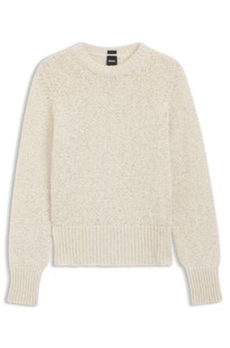 Pull en coton mélangé avec structure en maille - Boss - Modalova