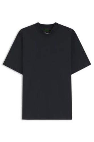 T-shirt Relaxed en coton stretch avec col montant - Boss - Modalova
