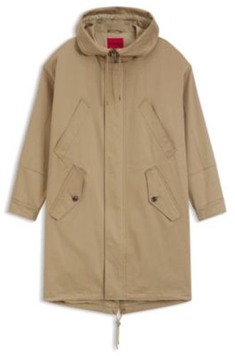 Parka déperlante en satin de coton stretch - HUGO - Modalova