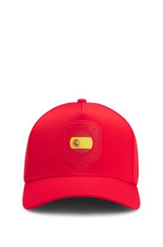 Casquette en twill brillant à logo avec écusson du drapeau national - Boss - Modalova