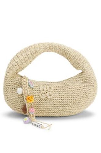 Sac hobo tressé avec breloque à logo - HUGO - Modalova