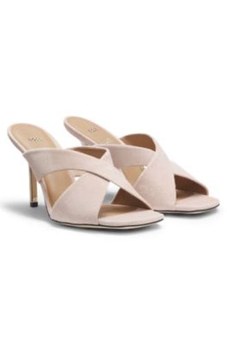 Sandales en cuir suédé avec bretelles croisées - Boss - Modalova