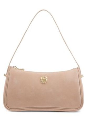 Sac d'épaule en cuir suédé avec monogramme Double B métallique - Boss - Modalova