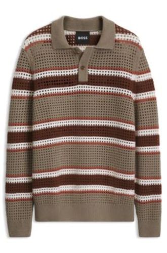 Pull Relaxed en laine mélangée de style rugby - Boss - Modalova