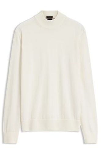 Pull en laine mérinos extra-fine à col montant - Boss - Modalova
