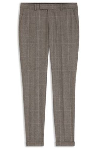Pantalon Slim en laine vierge italienne à carreaux - Boss - Modalova