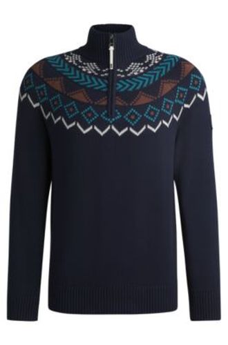 Pull d’équitation style camionneur à motif en maille - Boss - Modalova