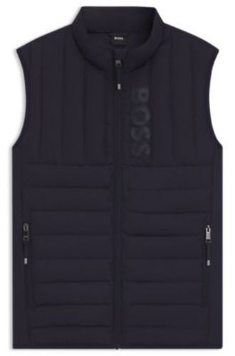 Veste sans manches d’équitation imperméable avec logo imprimé vertical - Boss - Modalova