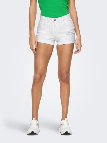 Shorts Tight Fit Taille Moyenne Ourlé Destroy - ONLY - Modalova