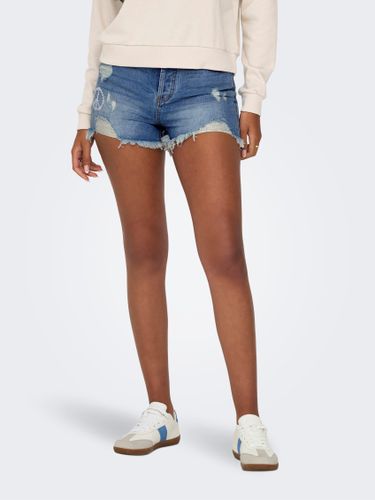 Shorts Regular Fit Taille Haute Ourlets Déchirés - ONLY - Modalova