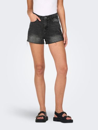 Shorts Regular Fit Taille Haute Ourlé Destroy - ONLY - Modalova