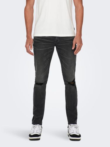 Jeans Slim Fit Taille Moyenne - ONLY & SONS - Modalova