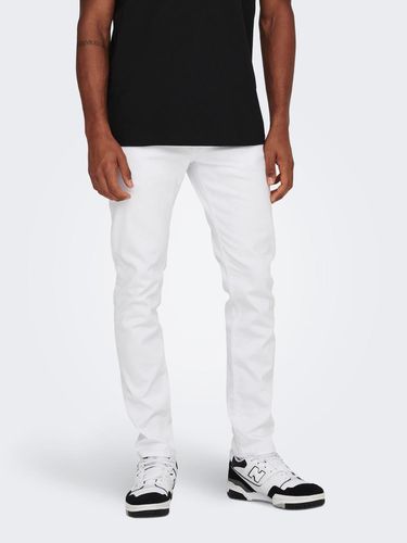 Onsloom Slim White Denim Jeans - ONLY & SONS - Modalova