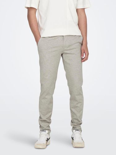 Pantalons Slim Tapered Fit Taille Moyenne - ONLY & SONS - Modalova