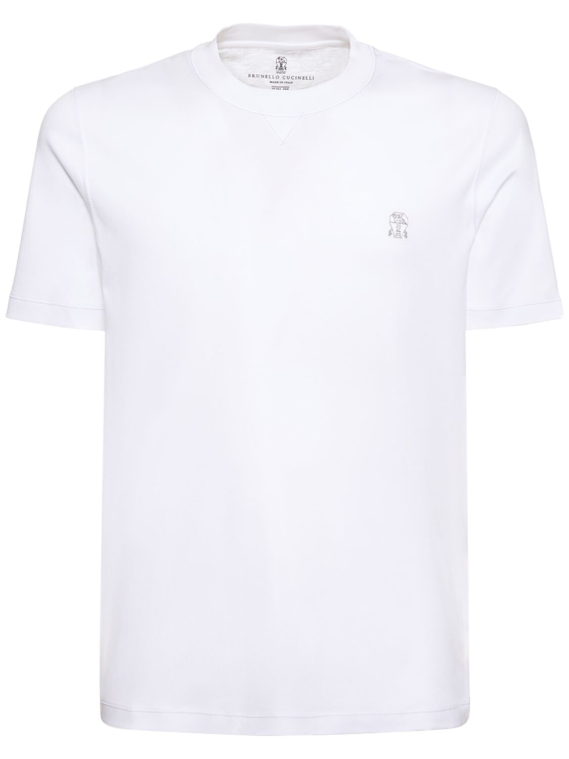 T-shirt En Coton À Logo - BRUNELLO CUCINELLI - Modalova