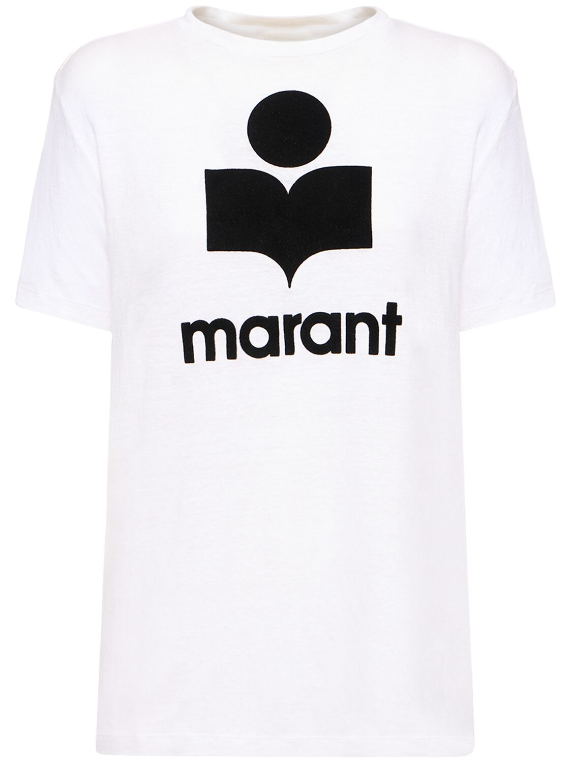 T-shirt En Lin Imprimé Zewel - MARANT ETOILE - Modalova