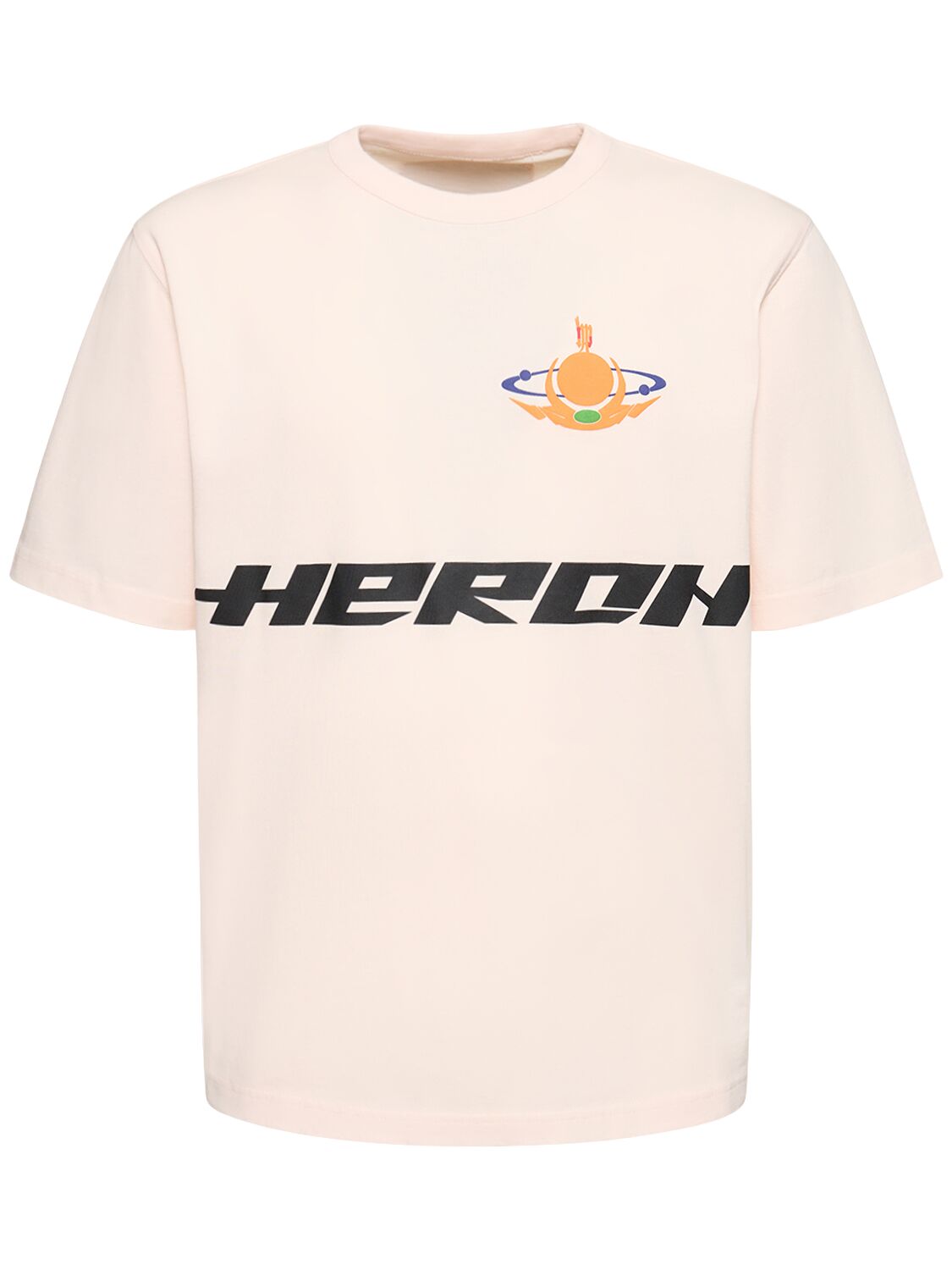 T-shirt En Jersey De Coton Imprimé Globe Burn - HERON PRESTON - Modalova