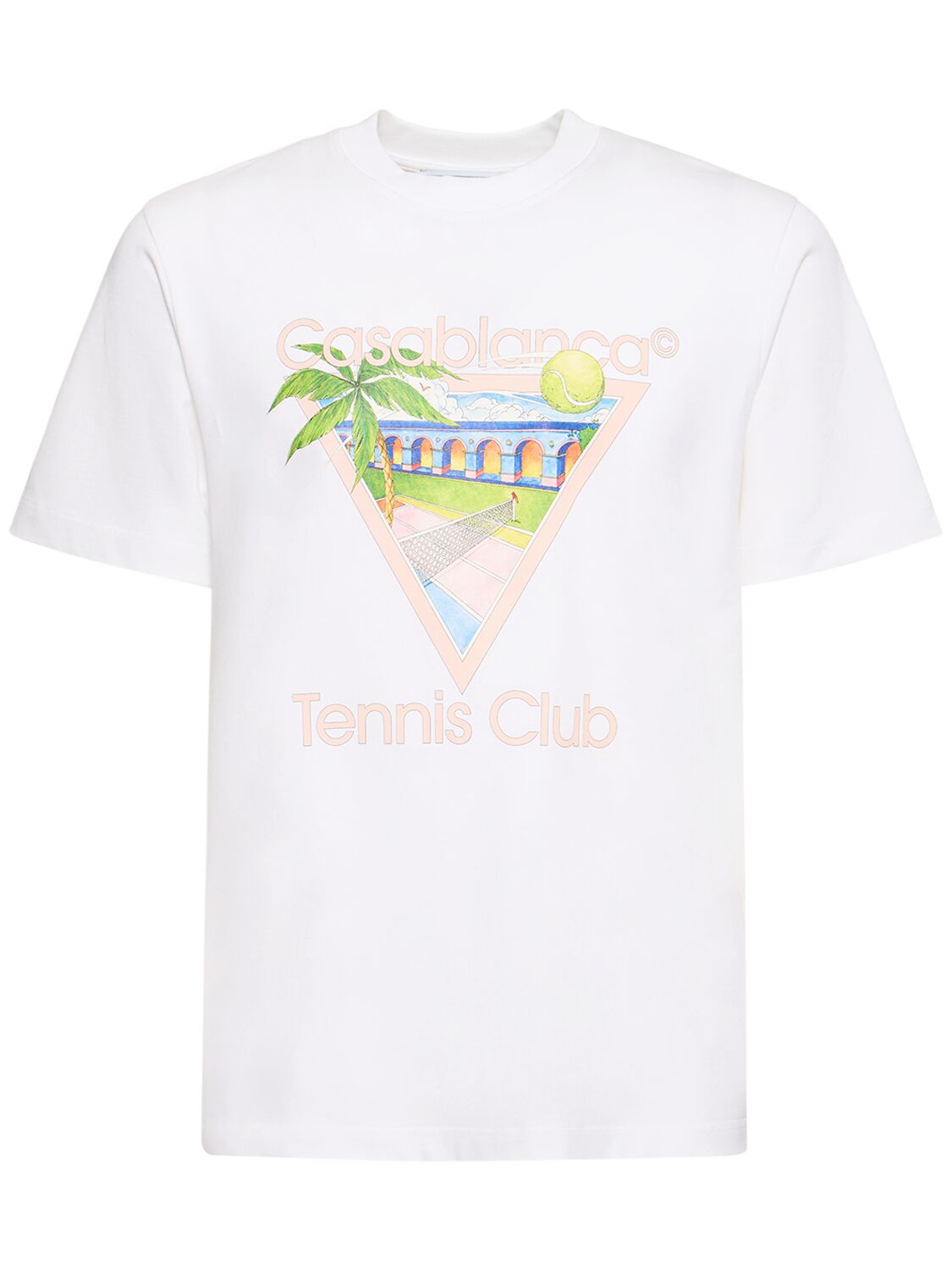 T-shirt En Coton Biologique Tennis Club - CASABLANCA - Modalova