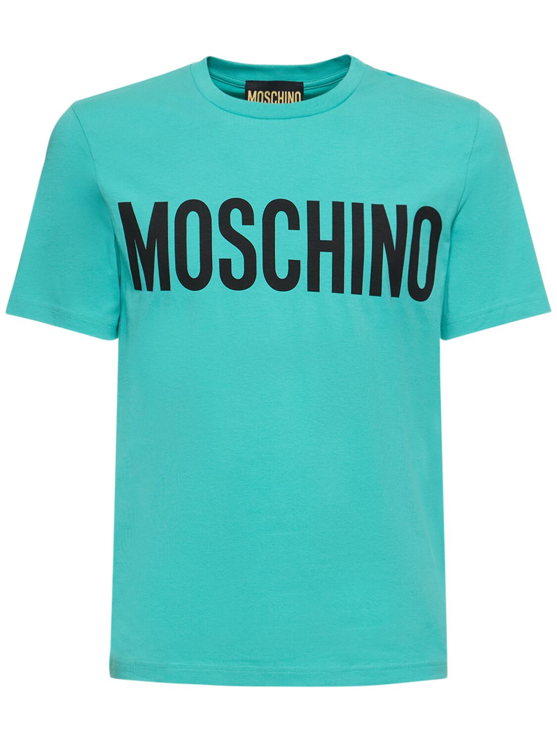 T-shirt En Jersey De Coton Stretch Imprimé Logo - MOSCHINO - Modalova