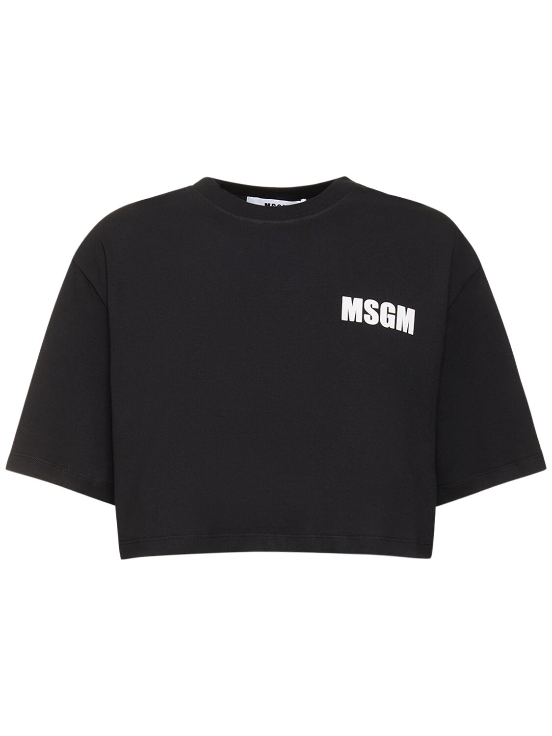 T-shirt Court En Coton - MSGM - Modalova