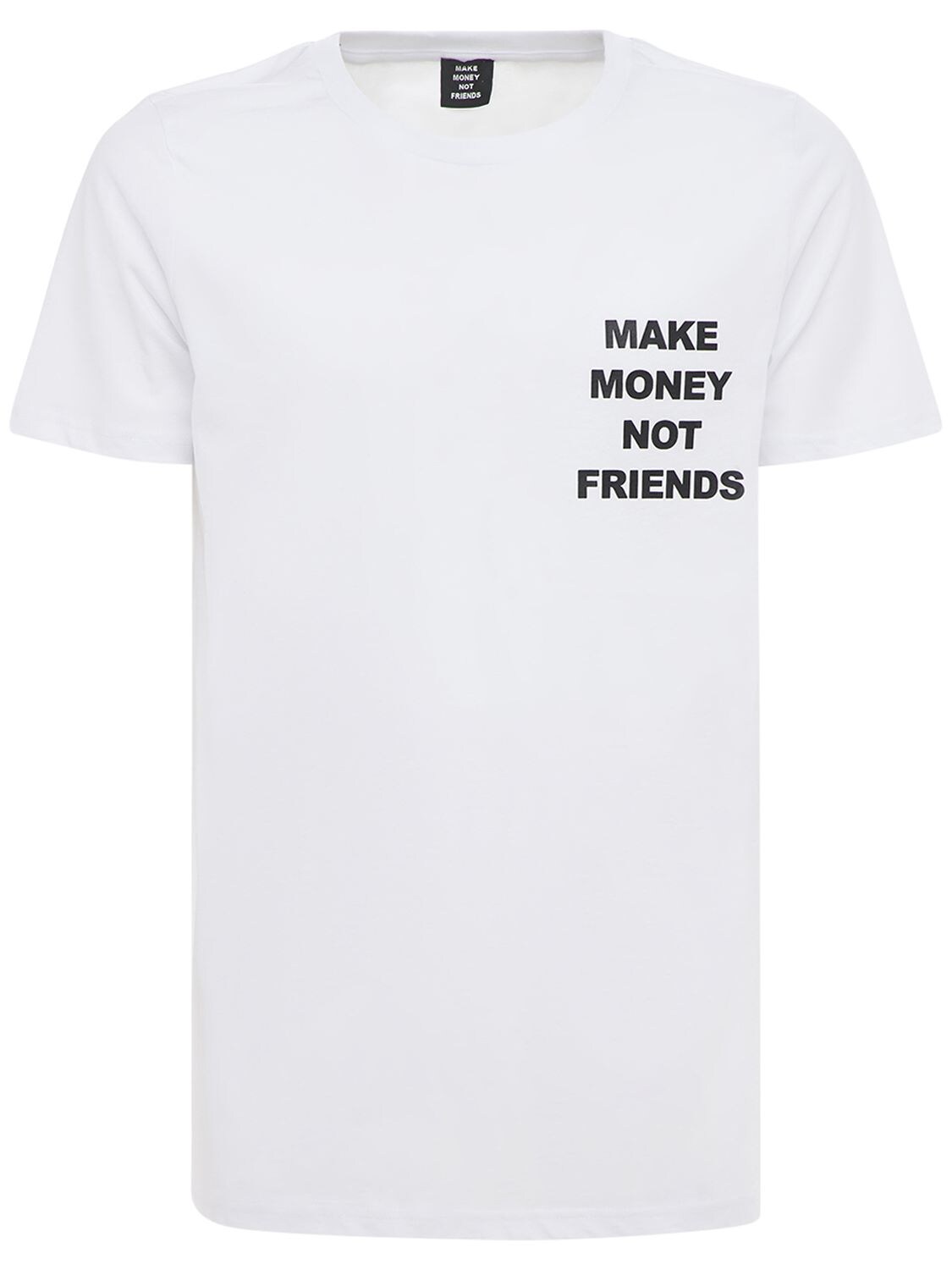 T-shirt En Jersey De Coton Logo Imprimé - MAKE MONEY NOT FRIENDS - Modalova