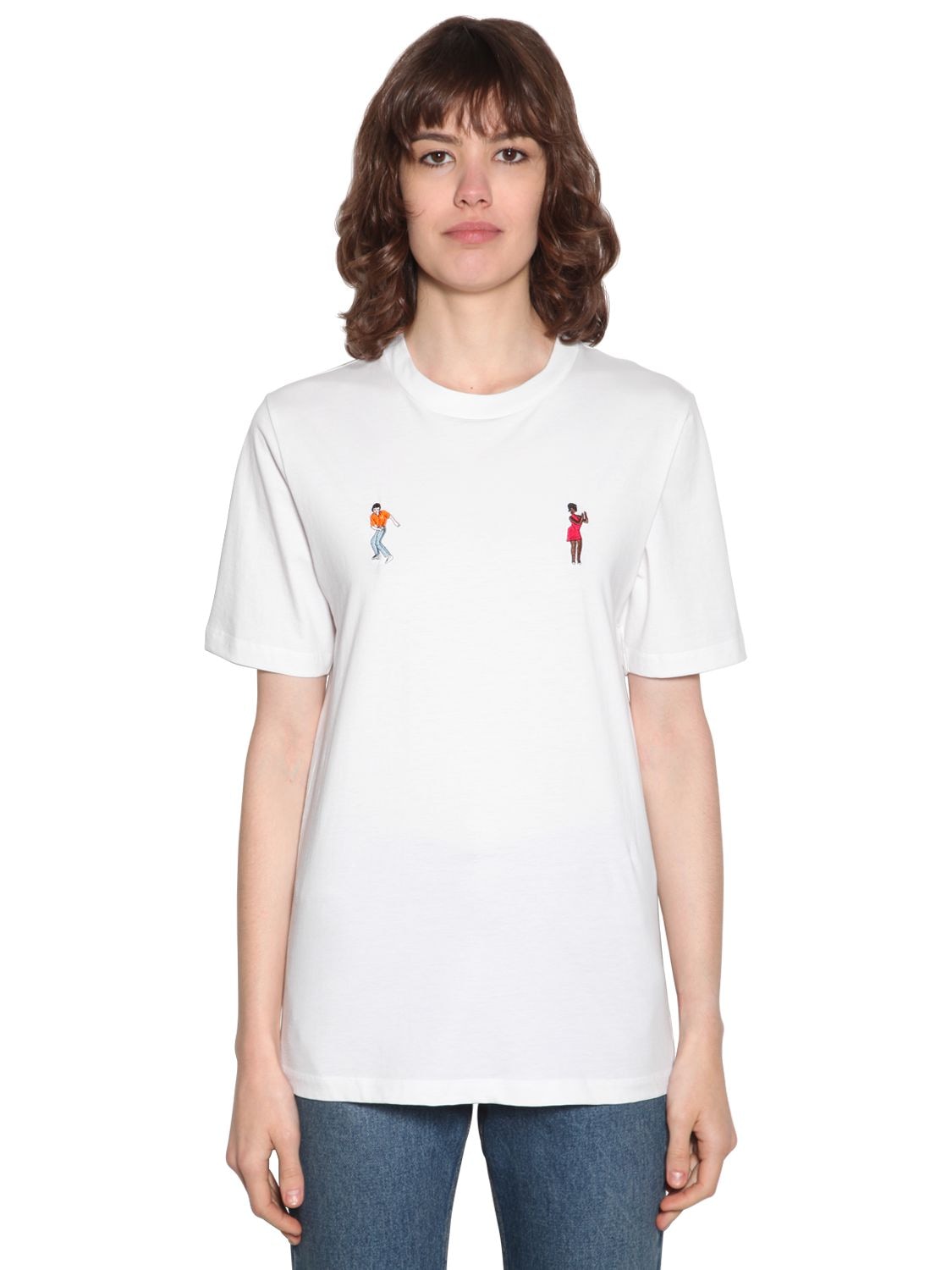 T-shirt En Jersey Brodé "dancers" - KIRIN - Modalova