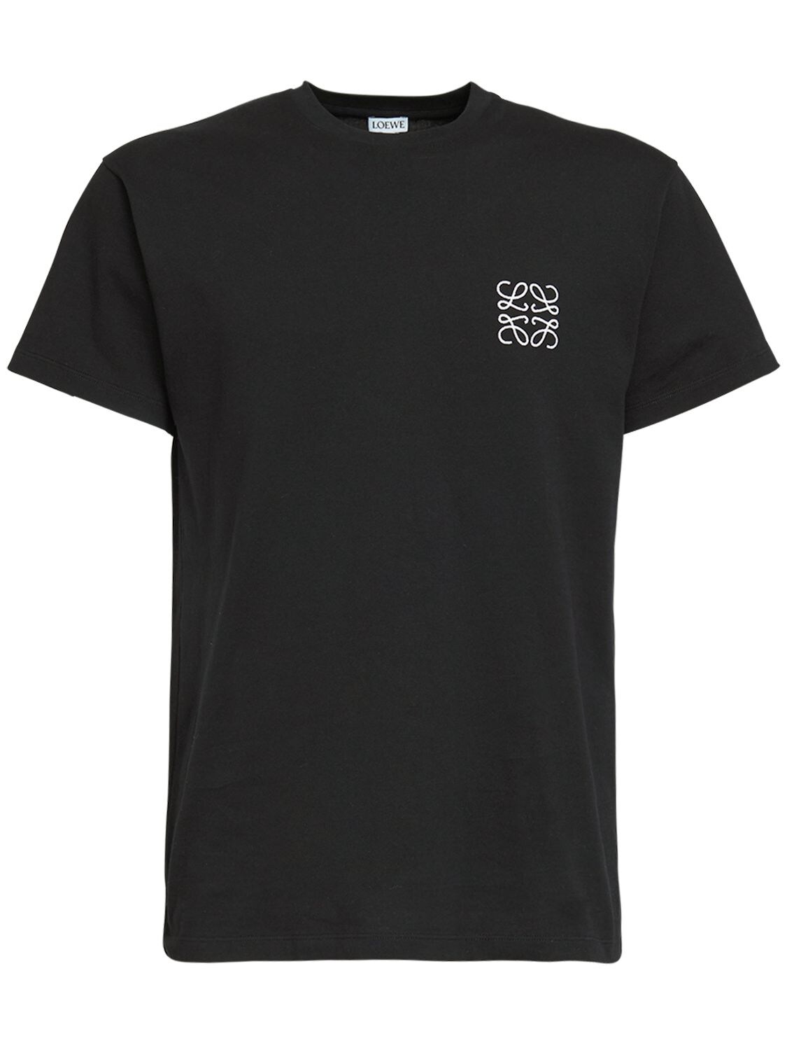 T-shirt En Jersey De Coton Avec Logo Brodé - LOEWE - Modalova