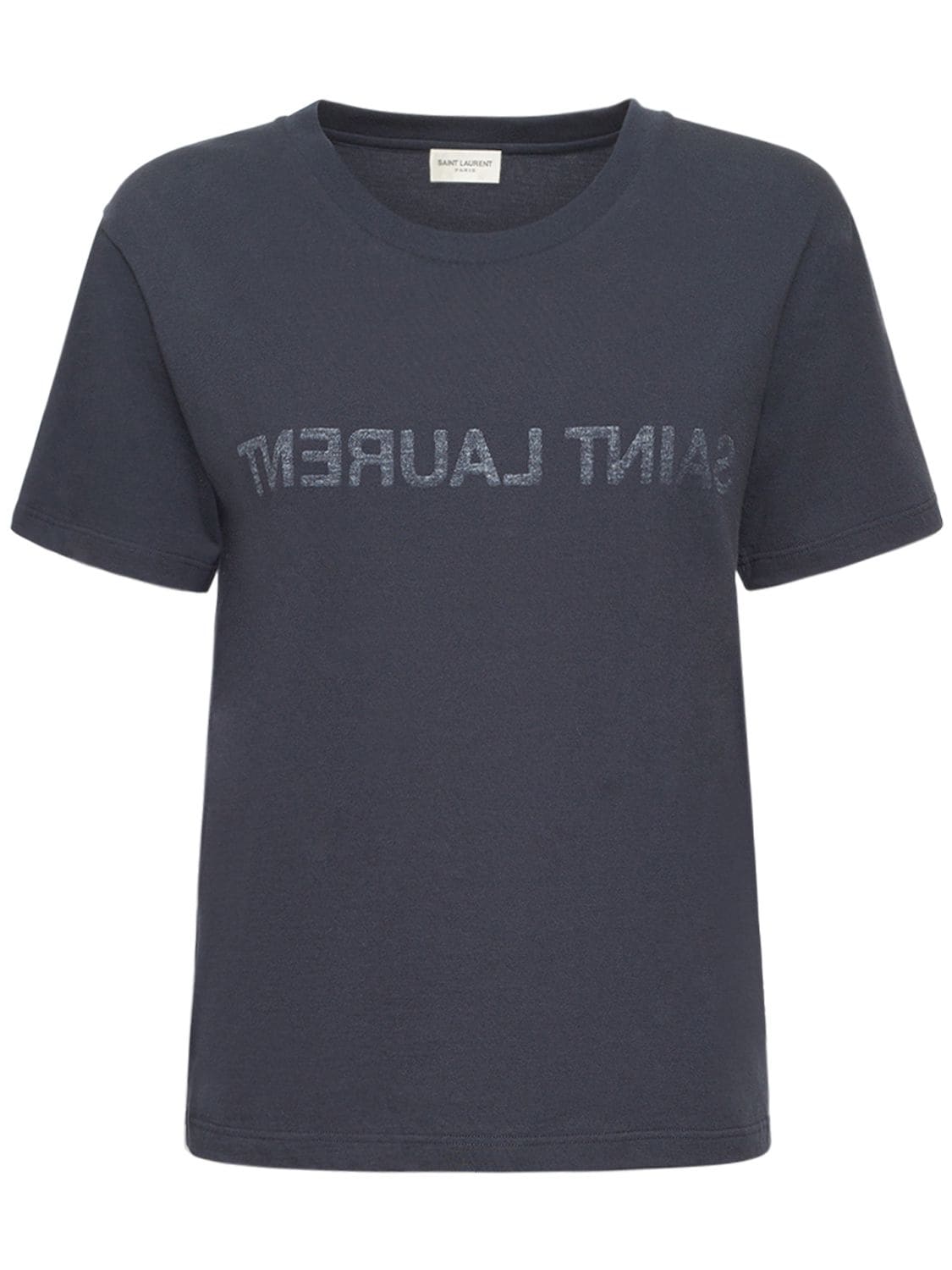 T-shirt Imprimé À Col Rond - SAINT LAURENT - Modalova