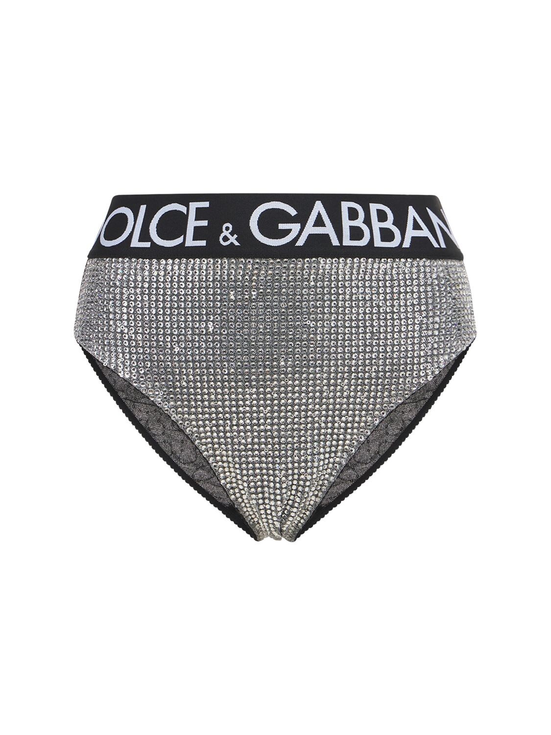 Culotte Taille Haute En Sequins À Logo - DOLCE & GABBANA - Modalova