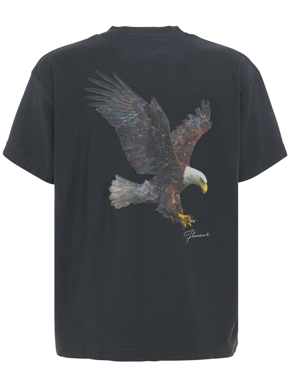 T-shirt En Coton Imprimé Aigle - FLANEUR HOMME - Modalova