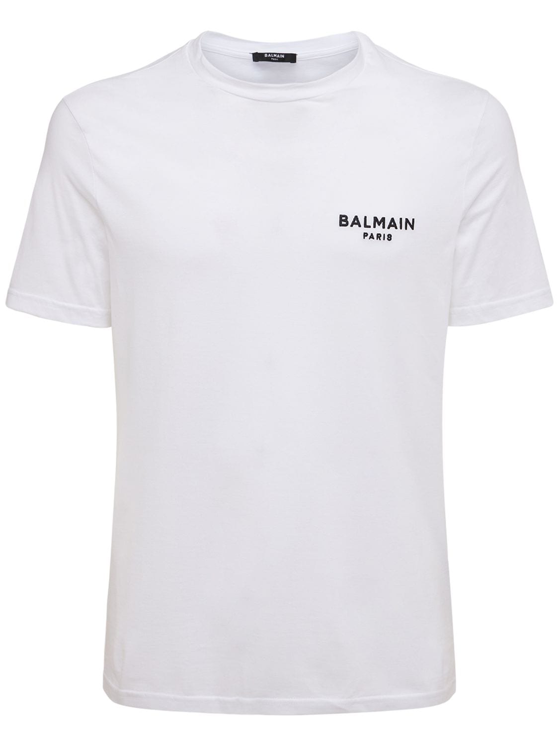 T-shirt En Jersey De Coton Stretch À Logo - BALMAIN UNDERWEAR - Modalova